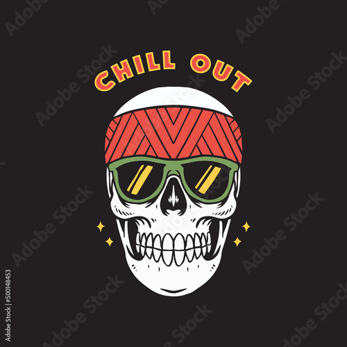Skull Bandana Illustration