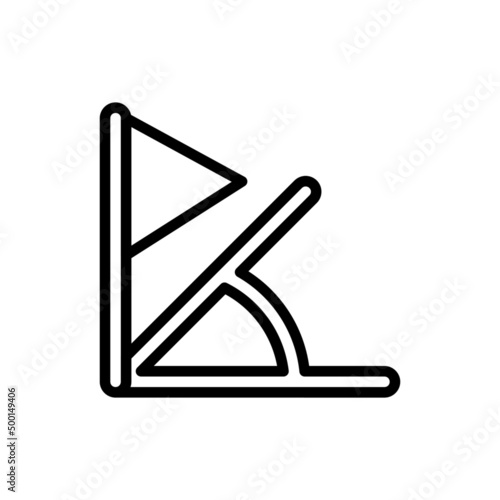 Place for a corner kick on a soccer ball.  Line marking sports field for football players.