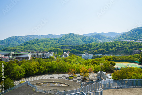 Schilderij op canvas 西宮名塩の爽やかな風景