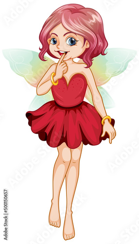 Beautiful fairy girl cartoon character