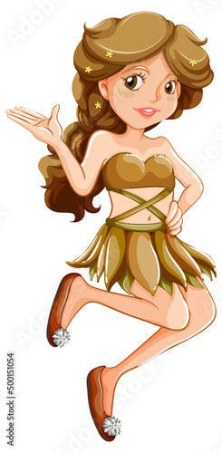 Beauty fairy on a white background