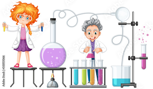 Scientist doing science experiment in the lab