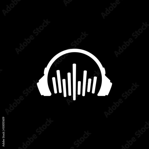 Audio or sound logo template design concept