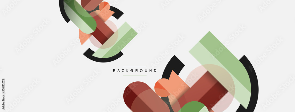 Round geometric shapes lines and circles. Vector template for wallpaper banner background or landing page Round geometric shapes lines and circles. Vector template for wallpaper banner background or landing page