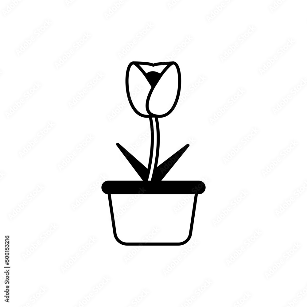 Urban jungle, trendy home decor with plants, cacti, and tropical leaves in stylish planters and pots. vector icon illustration potted plants for the interior. Isolated on white background Urban jungle, trendy home decor with plants, cacti, and tropical leaves in stylish planters and pots. vector icon illustration potted plants for the interior. Isolated on white background