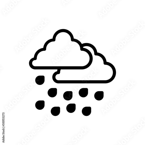 Cloud and rain, rainy season, weather nature, Flood natural disaster, vector illustration. Clouds and falling rain dro vector background, rainy weather forecast illustration