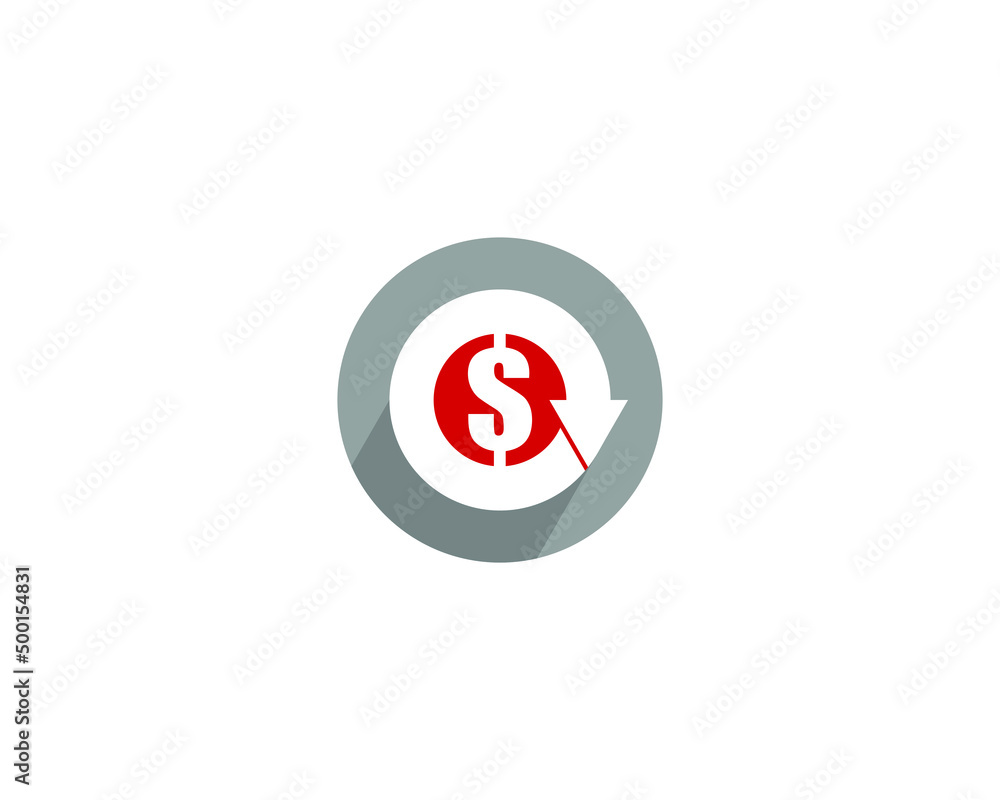 Businness finance logo with red grey design 3 Businness finance logo with red grey design 3