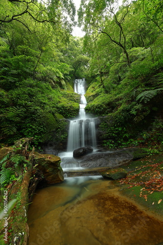 Youkeng Falls a waterfall located in Pingxi District, New Taipei City, Taiwan photo