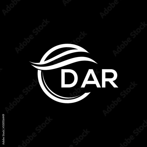 DAR letter logo design on black background. DAR  creative initials letter logo concept. DAR letter design.
