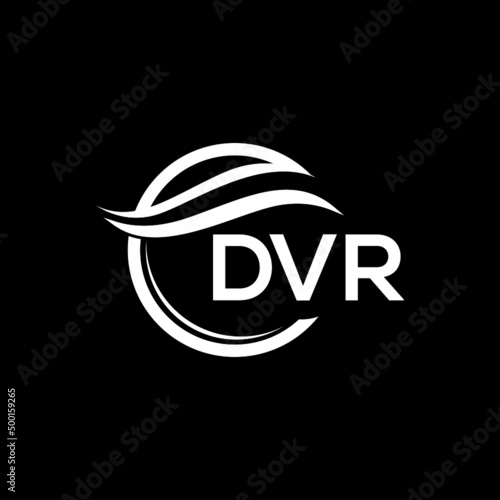 DVR letter logo design on black background. DVR  creative initials letter logo concept. DVR letter design.