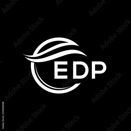 EDP letter logo design on black background. EDP  creative initials letter logo concept. EDP letter design.  © Faisal