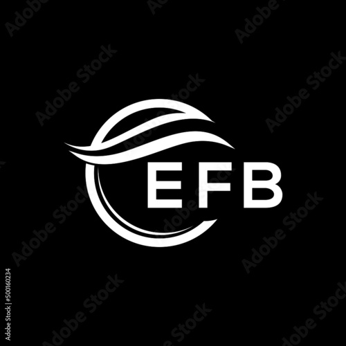 EFB letter logo design on black background. EFB  creative initials letter logo concept. EFB letter design.  © Faisal
