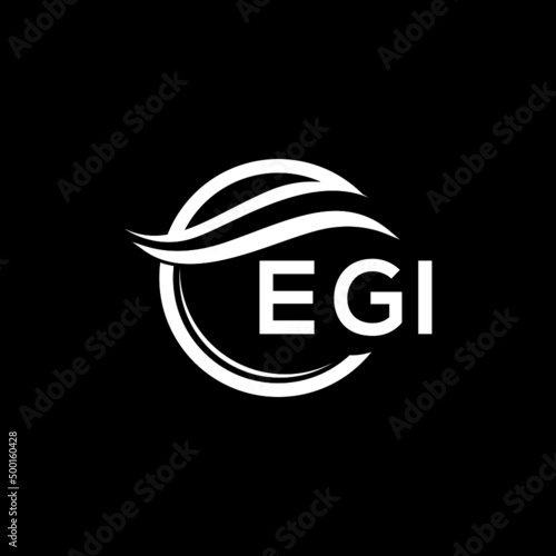 EGI letter logo design on black background. EGI  creative initials letter logo concept. EGI letter design.
