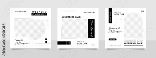 fashion sale Instagram social media post templates bundle