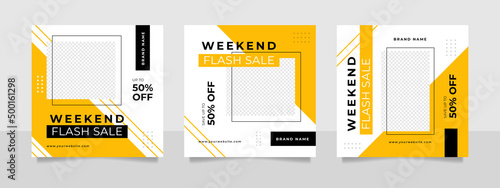 fashion sale Instagram social media post templates bundle