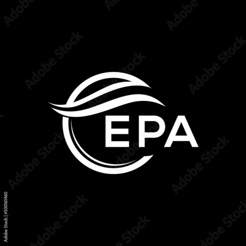 EPA letter logo design on black background. EPA  creative initials letter logo concept. EPA letter design.
