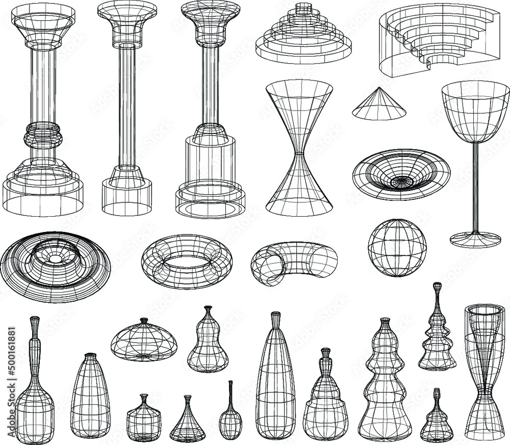 3d wireframe object outline 3d wireframe object outline