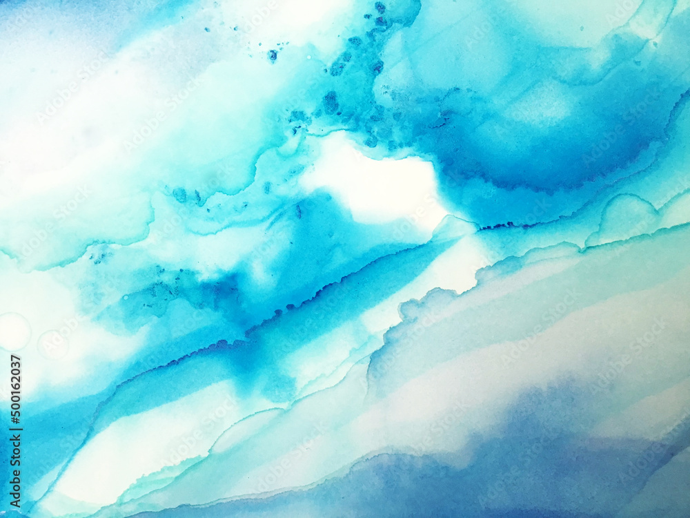 アルコールインクアート(水色・青・空) アルコールインクアート(水色・青・空)