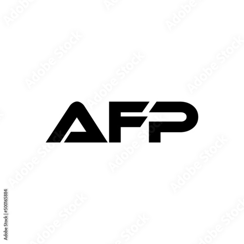 AFP letter logo design with white background in illustrator, vector logo modern alphabet font overlap style. calligraphy designs for logo, Poster, Invitation, etc. photo