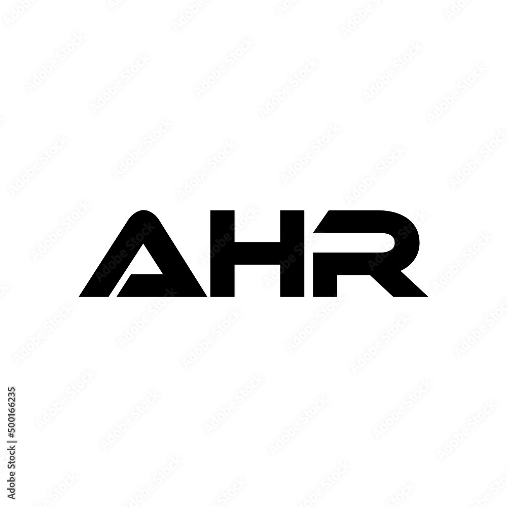 AHR letter logo design with white background in illustrator, vector logo modern alphabet font overlap style. calligraphy designs for logo, Poster, Invitation, etc.