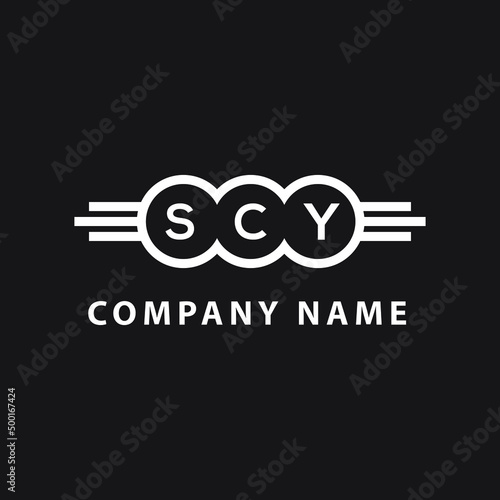 SCY letter logo design on black background. SCY  creative initials letter logo concept. SCY letter design.