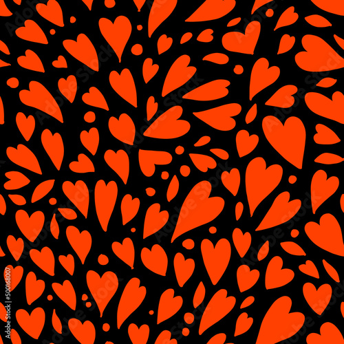 Valentine background, heart shapes. Love seamless pattern for your design