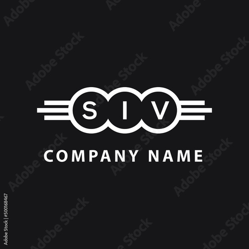 SIV letter logo design on black background. SIV  creative initials letter logo concept. SIV letter design.
 photo