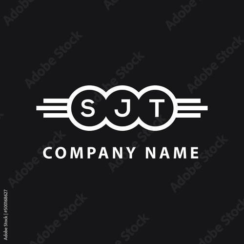 SJT letter logo design on black background. SJT  creative initials letter logo concept. SJT letter design.

