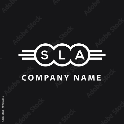 SLA letter logo design on black background. SLA  creative initials letter logo concept. SLA letter design.
