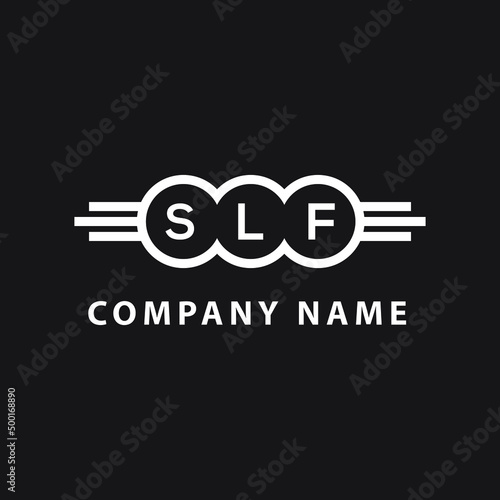 SLF letter logo design on black background. SLF  creative initials letter logo concept. SLF letter design.
 photo