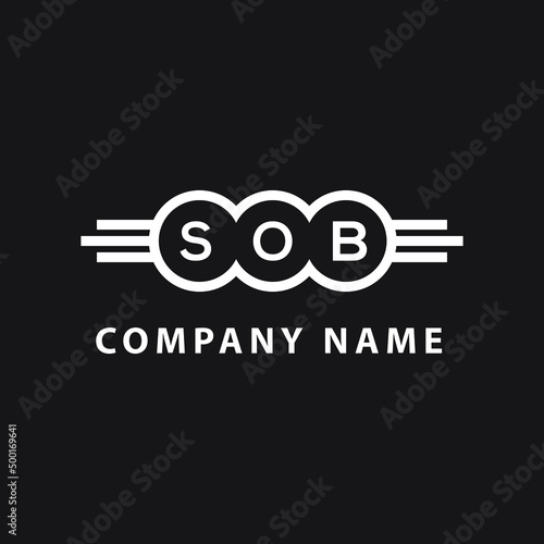 SOB letter logo design on black background. SOB creative initials letter logo concept. SOB letter design. 