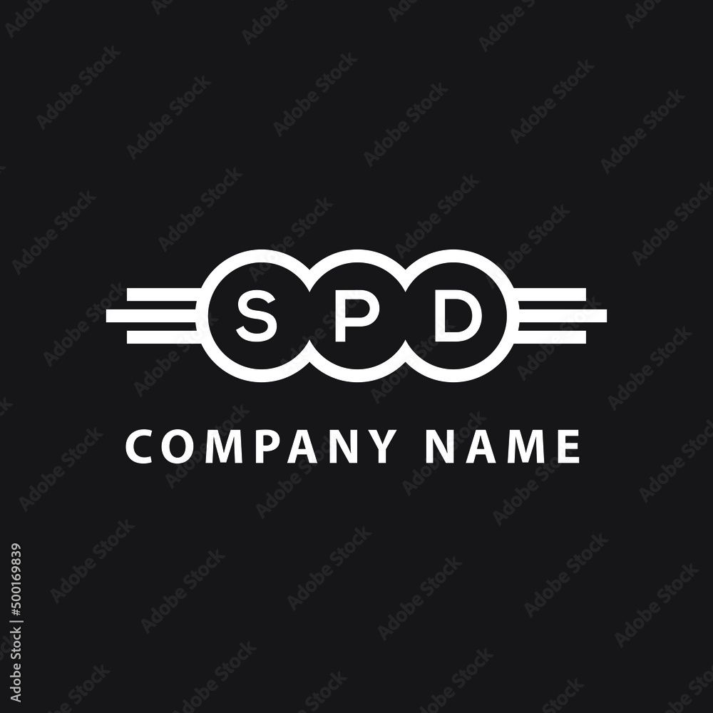 SPD letter logo design on black background. SPD  creative initials letter logo concept. SPD letter design.
