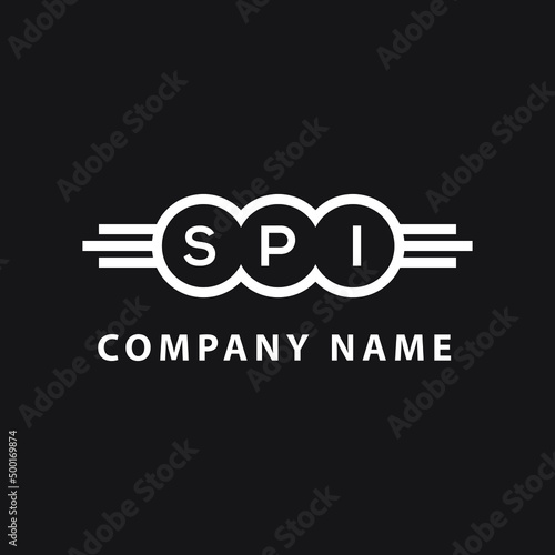 SPI letter logo design on black background. SPI creative initials letter logo concept. SPI letter design. 