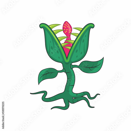 carnivorous plant vector illustration concept element design