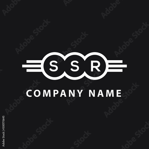 SSR letter logo design on black background. SSR  creative initials letter logo concept. SSR letter design.
 photo