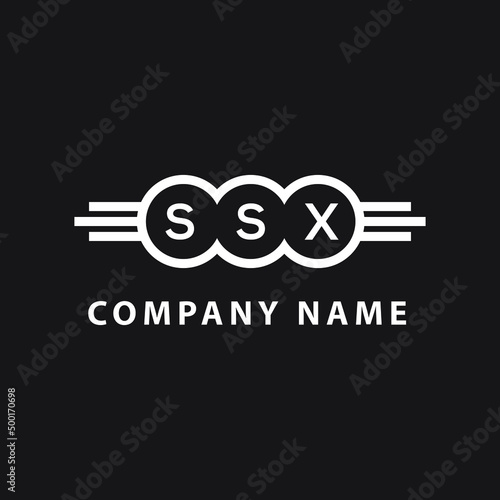 Fototapeta Naklejka Na Ścianę i Meble -  SSX letter logo design on black background. SSX  creative initials letter logo concept. SSX letter design.
