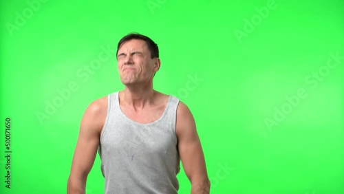 Runner in activewear fainting after intense training