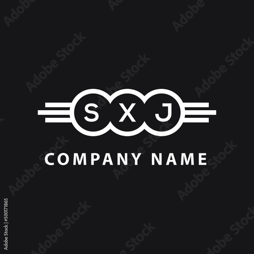 Fototapeta Naklejka Na Ścianę i Meble -  SXJ letter logo design on black background. SXJ creative initials letter logo concept. SXJ letter design. 