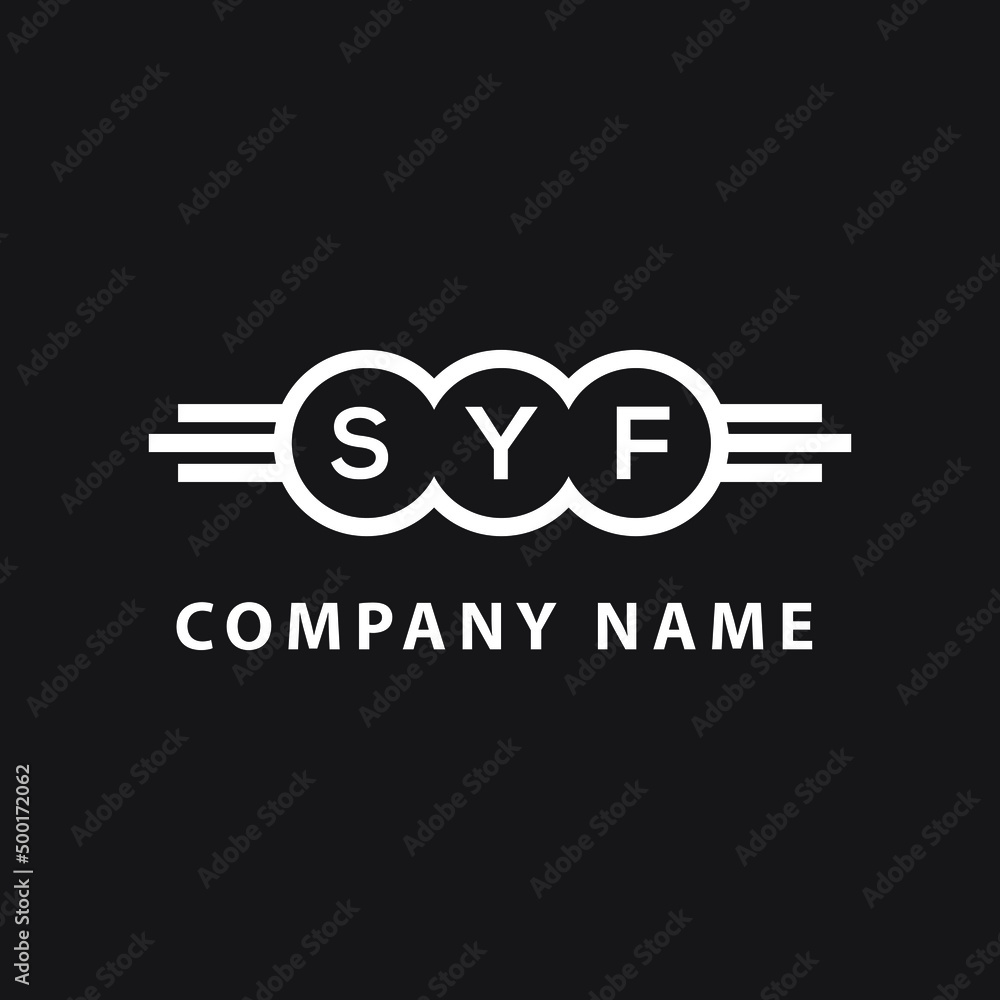 SYF letter logo design on black background. SYF creative initials letter logo concept. SYF letter design. SYF letter logo design on black background. SYF creative initials letter logo concept. SYF letter design.