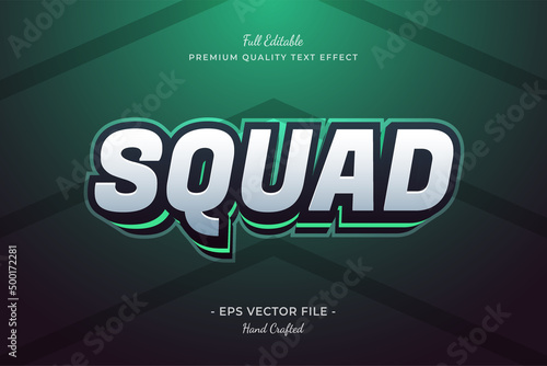 Squad Game editable text effect font style