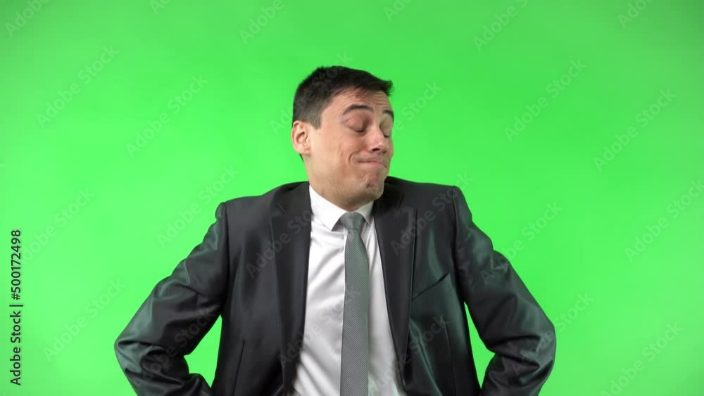Resigned man in suit, who has assumed that something has no solution. Resigned man in suit, who has assumed that something has no solution.