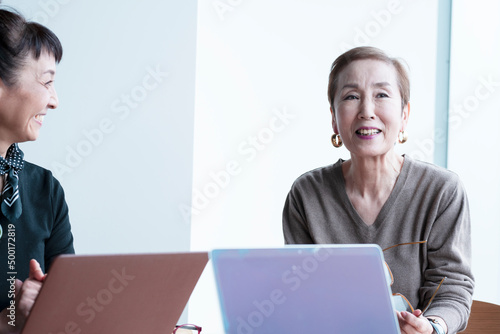 Female Administrators Having a Meeting