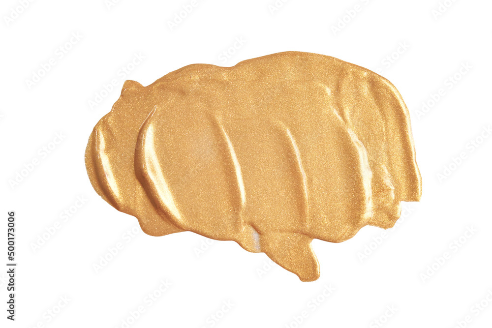 Face scrub smear texture. Cream skincare cosmetic. Organic stroke. Feet oily cleanser smudge. Particles in gel. White background. Top view. Yellow fluid treatment Face scrub smear texture. Cream skincare cosmetic. Organic stroke. Feet oily cleanser smudge. Particles in gel. White background. Top view. Yellow fluid treatment