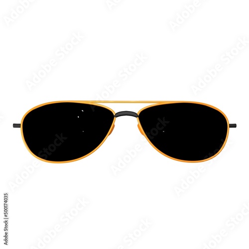 Aviators sunglasses with orange frames 