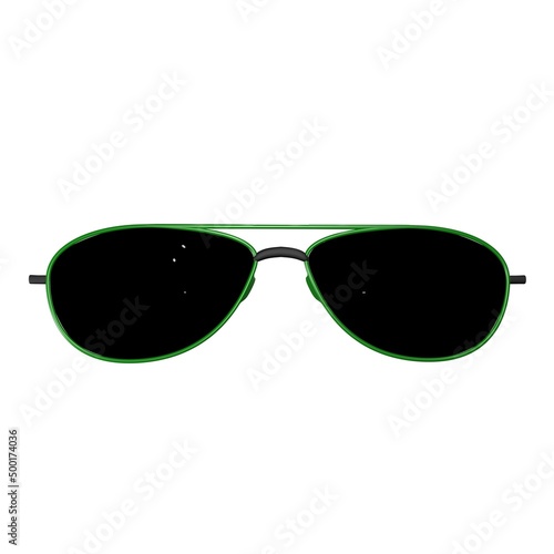 Aviators sunglasses with green frames 