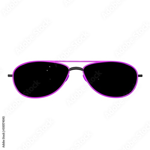 Aviators sunglasses with purple frames 