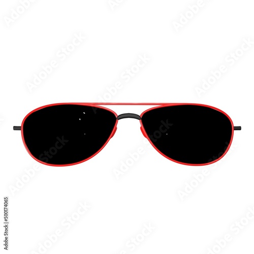 Aviators sunglasses with red frames 