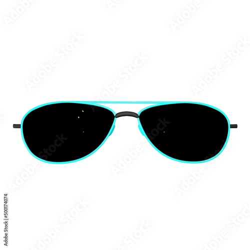 Aviators sunglasses with blue sea frames 