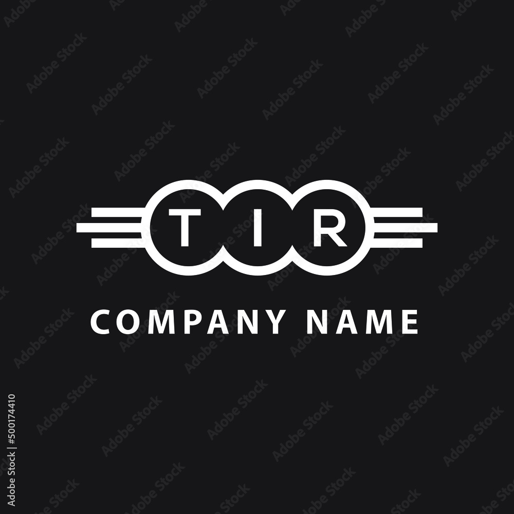 TIR letter logo design on black background. TIR creative initials letter logo concept. TIR letter design. TIR letter logo design on black background. TIR creative initials letter logo concept. TIR letter design.