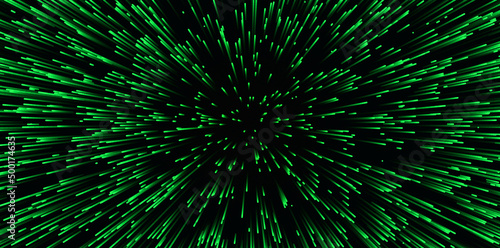 Background with green lights lines.